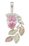 Black Hills Gold Sterling Silver Pink Ice Pendant