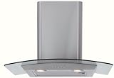 MEP600 60cm Curved Glass Kitchen Chimney Cooker Hood Extractor Stainless Steel  from Big Kitchen
