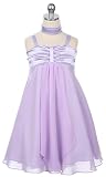 New Delicate Chiffon Easter Sunday Dress ~ sz 4 to 16 Girls ~ Choice of Pink, Lilac or Ivory