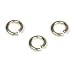 3 14K White Gold Jump Rings Chain Charm Pendant 22Ga