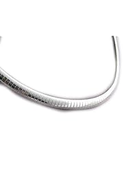 16" 1.5mm Sterling Silver Soft Wire Omega Chain made in Italy with Lobster claw clasp