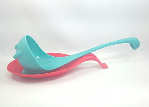 UniqueStyle Soup Ladle Spoon + Silicone Spoon Rest Spatula Holder + Orange Peeler