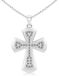 0.44 ct Round Diamond Fashion Cross Pendant