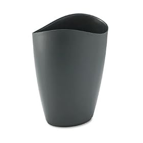 Elliptical Trash Receptacle, 13 Quart, Black RUB25971