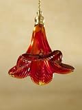 Review ITGAM Products  / Flame Red Lily Hand-blown Glass Fan Pull
