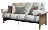 Cottonwood Manchester Solid Wood Arm with Steel Grid Mainframe Convertible Futon Frame