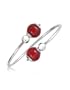 Antica Murrina Venere - Red Murano Glass Sterling Silver Bangle
