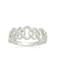 Sterling Silver Multi-Clover Diamond Ring (0.05 cttw, I-J Color, I2-I3 Clarity)