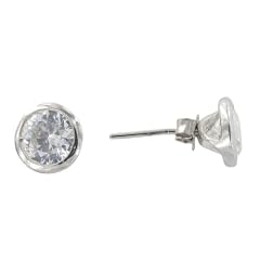 Pasionista Ohrstecker 925 Sterling Silber Zirkonia rund Durchmesser: 6 mm 603117