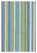 Durable Flat Weave 100% Cotton Colorful Green and Blue Striped Dishtowel 18" X 28" Set / 6