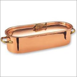Old Dutch Solid Copper Fish Poacher with 15 1/2 Inch Stainless Steel Rack