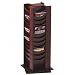 Buddy Products 615-16 48-Pocket literature display floor stand, rotary, mahogany