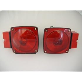 Red Boat Trailer Stop Turn Tail Marker License Lights