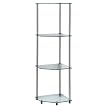 Glass 4 Tier Corner Shelf