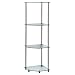 Glass 4 Tier Corner Shelf
