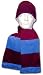Claret & Blue Hat & Scarf Set