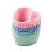 Heart Shaped Cupcake Cases, Set of 12 Silicone Cups, for Valentines, Cupcakes and Muffins