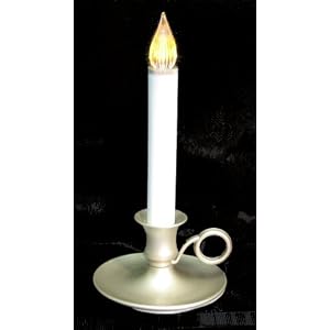 Battery Operated Candle w Light Sensor and Metal Base by IMC