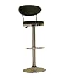 Florrie Adjustable Swivel Barstool-Black