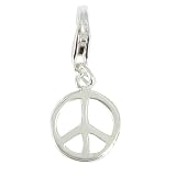 Les Poulettes Jewels - Charms Sterling Silver - Peace Medal - Peace and Love Symbol