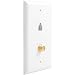 4C & F Jack Wall Plate Wh