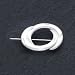 Sterling Silver Satin Finish Diamond Cut Double Circle Pin