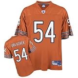 Brian Urlacher Orange Reebok NFL Premier Chicago Bears Jersey - Large