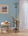 Garden District Coat Rack - Matte Black With Gold Highlight