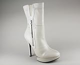 Patent Leatherette Architectural Boot