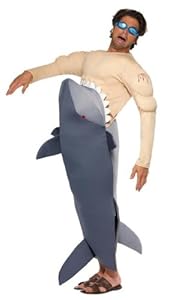 Smiffy's Man Eating Shark, with Shark Bodysuit and Goggle (Adult, One Size)