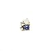 So Beauty Deep Blue and White Rhinestones Studded 3D Nial Art Decorations Package of 10