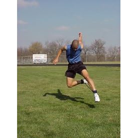 SPEEDSTER QUICK STEP Speed Agility and Lateral Trainer with Covered Cord ** MEDIUM RESISTANCE SAFETY SLEEVE CORD AND TWO PADDED ANKLE CUFFS **