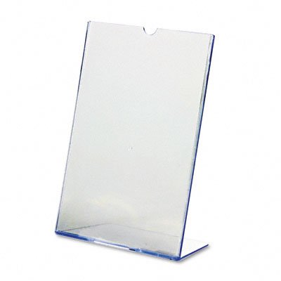 Superior Image Inclined Desk Sign Holder Portrait Orientation 8 and a halfx11 Clear