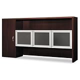 Attune Stack-On/Storage Cabinet, Frosted Doors, 72 x 14-5/8 x 37-1/8, Mahogany
