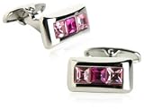 Crystal Cufflinks in Pink by Michael Soho