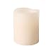 Enjoy Lighting 372601 Ivory Distressed Fresh Linen Scented Wax LED Pillar Candle, 3.2-Inch by 4-Inch