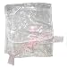 Mary Kay Organza Layered Plastic Cosmetics Bag with Ribbon Closure - Size: 4.75x5.5x2