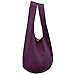 BTP! Thai Monk Buddha Cotton Sling Crossbody Messenger Bag Purse Hippie Hobo Eggplant Medium M5