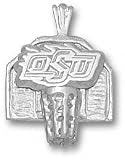 Oklahoma State Cowboys Solid Sterling Silver ''oSu'' Backboard Pendant