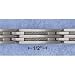 Insert Cables - Links Br-2971 : Stainless Steel 8.5 Inch Triple Bar With Double Cable Insert Link Bracelet