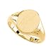 10k Yellow Gold Signet Ring 11x9.5mm - Size 6