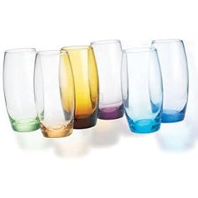 Multi-Colored Oval Cordial Shot Glass, Set of 6 