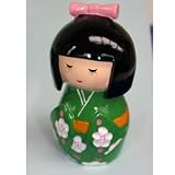 Japanese Doll Money Box - Green