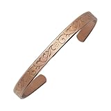 Arthriton Patterned PURE COPPER BRACELET For RHEUMATISM & ARTHRITIS 6.75mm Wide - SM Fits Wrist Up To 19cm