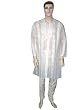 Bollywood Mens Clothing Cotton Embroidered White on White Kurta Pajama Xl Chest 48 Inch