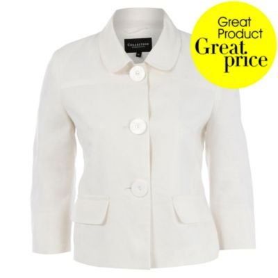 Collection-White linen jacket Thumbnail Image