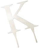 Weddingstar 4 Inch H Brushed Silver Monogram - Letter "K"