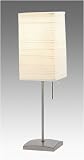 Grandrich G-2660 WHT Table Lamp in Satin Steel with White Paper Shade
