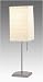 Grandrich G-2660 WHT Table Lamp in Satin Steel with White Paper Shade