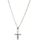 Pack of 4 June Birthstone Cubic Zirconia Cross Pendant Necklaces 0.5 #14576